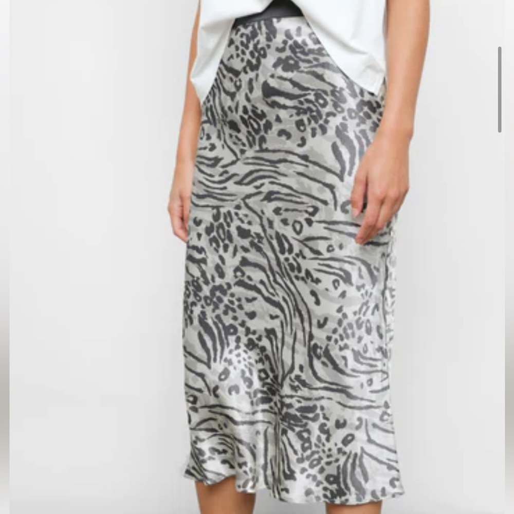 Rails midi patterned slip skirt